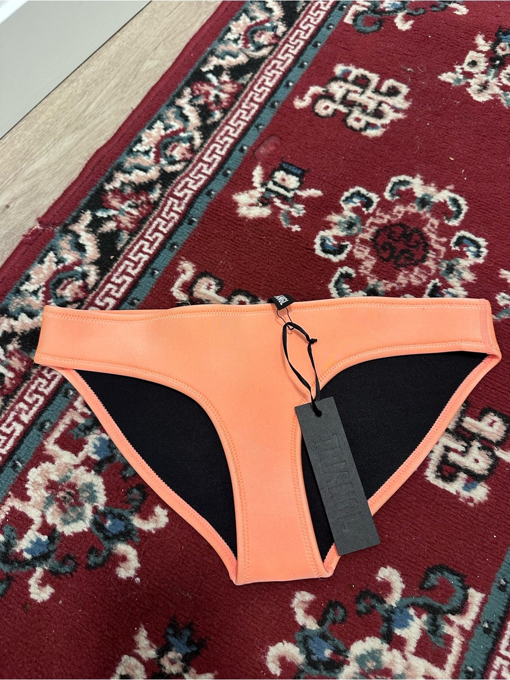 triangl swimwear Peach Bikini Bottoms with Black Lining